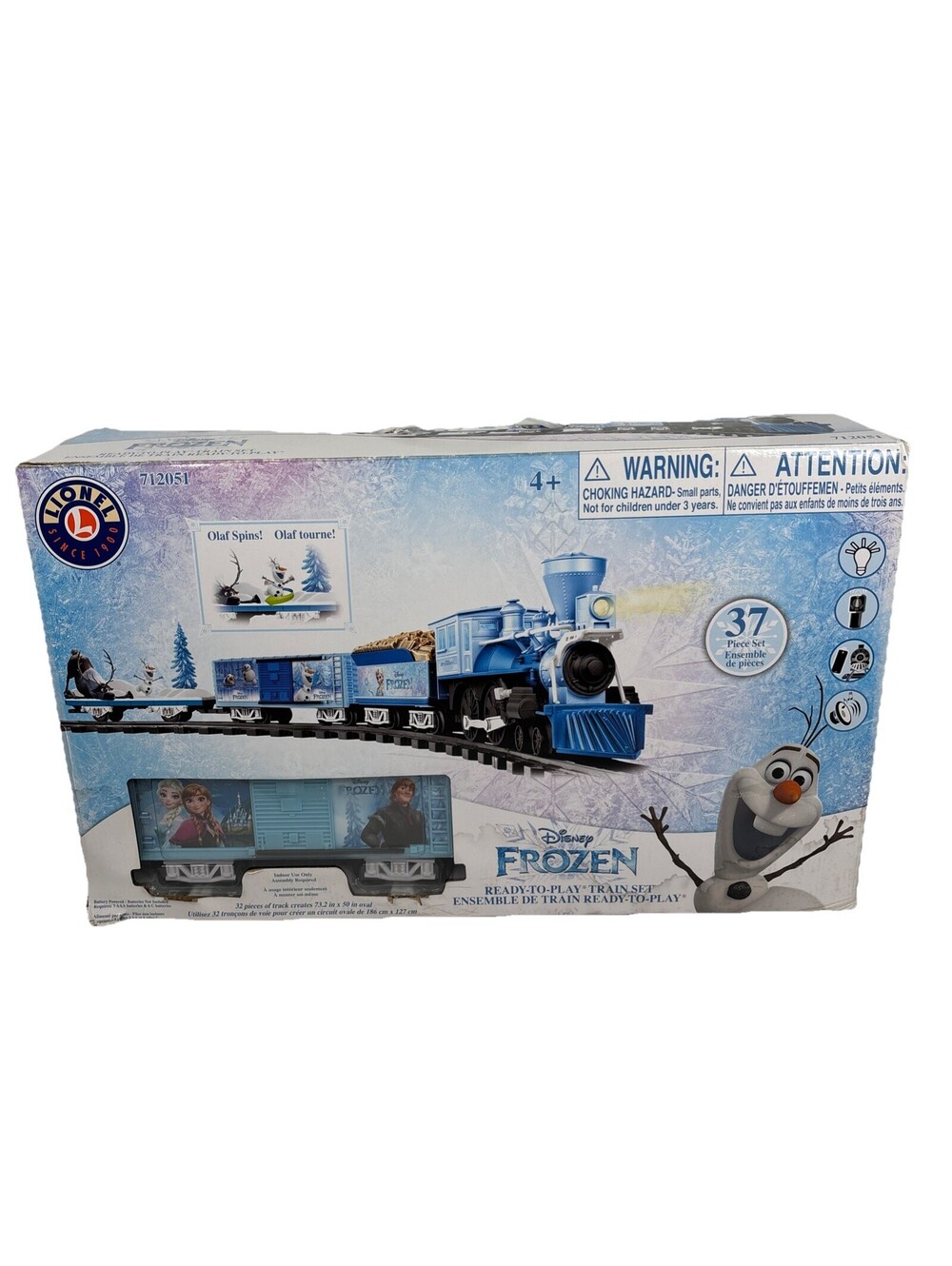 Lionel Frozen Disney Ready-to-Play Set Battery-Powered Model Train Set Open Box